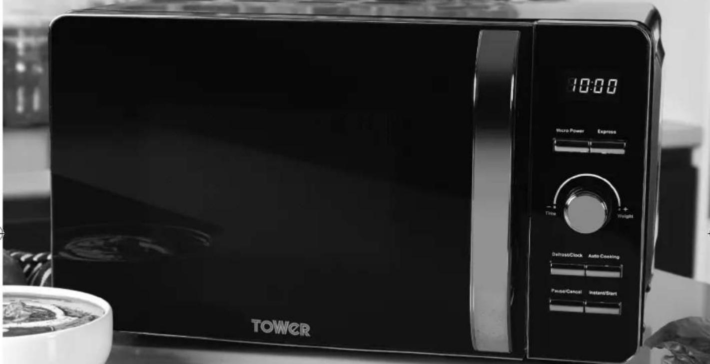 TOWER 10:00 Micro Power Express Clock Weight DefenseClock Auto Cooking Pause/Cancel Instead/Start