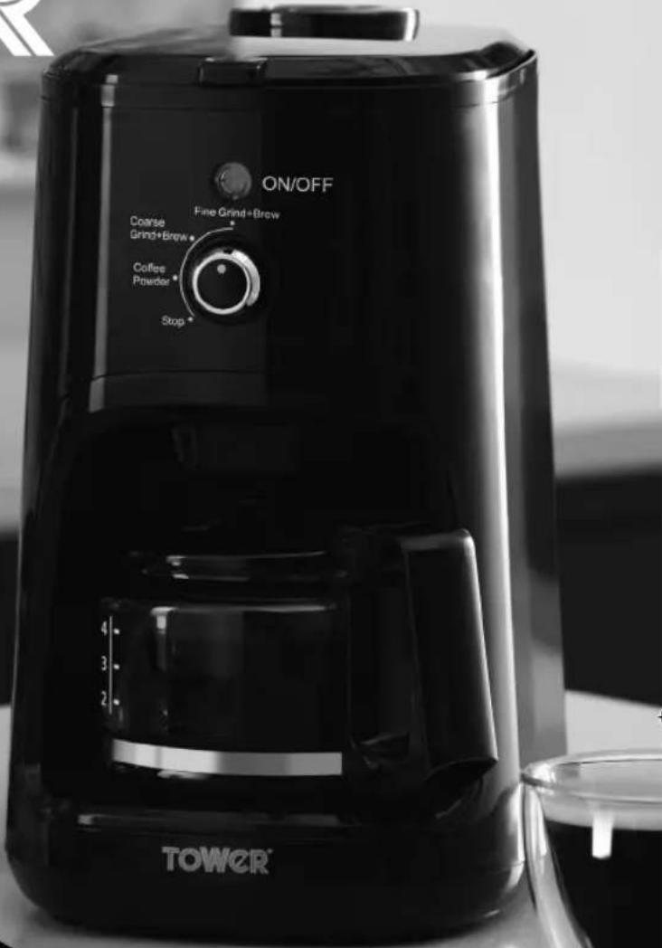 ON/OFF Fine Grind+Brew Coarse Grind+Brew Coffee Powder Stop TOWER®