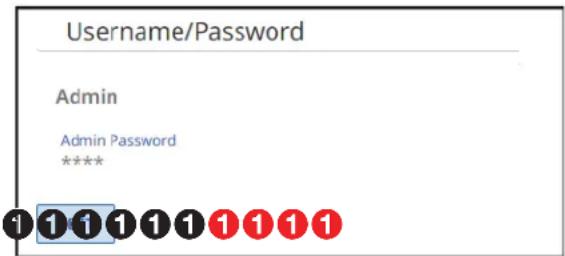 Username/Password Admin Admin Password **** 1 1 1 1 1 1 1 1 1 1