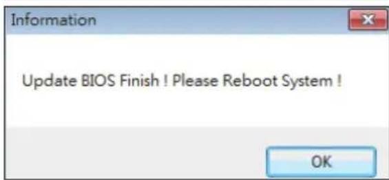Information Update BIOS Finish ! Please Reboot System ! OK