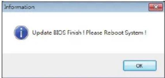 Information Update BIOS Finish ! Please Reboot System ! OK