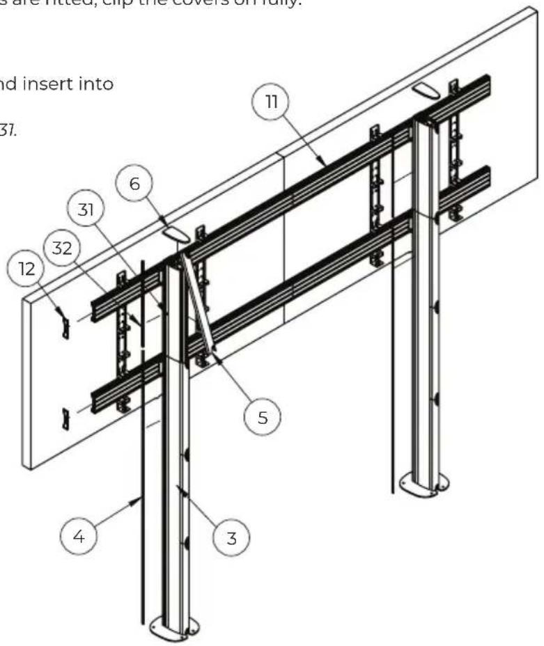 are fitted, clip the covers on fully. and insert into 31. 12 32 6 31 11 5 4 3