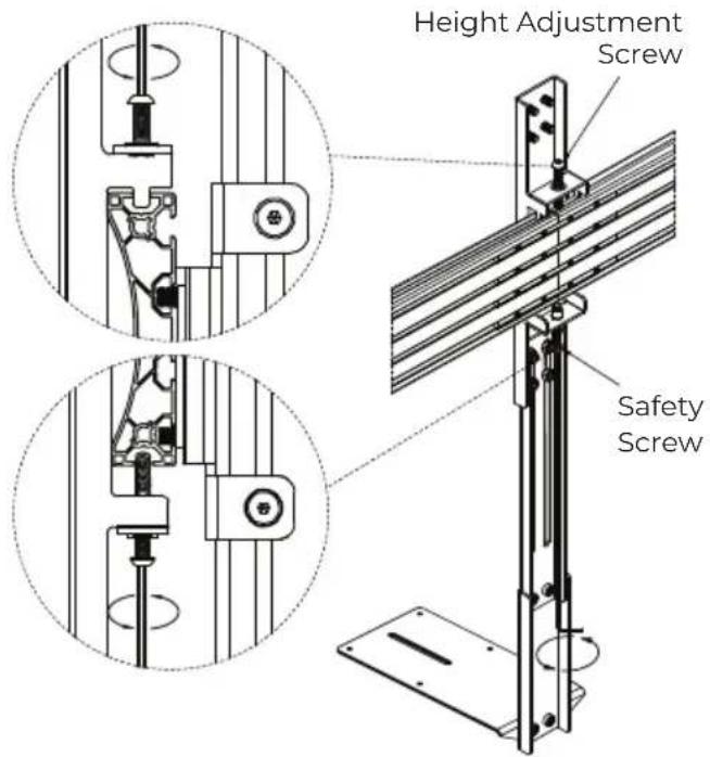 Height Adjustment Screw Safety Screw