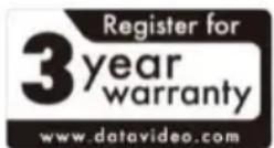 DataVideo HDR-2 - Three Year Warranty - 1
