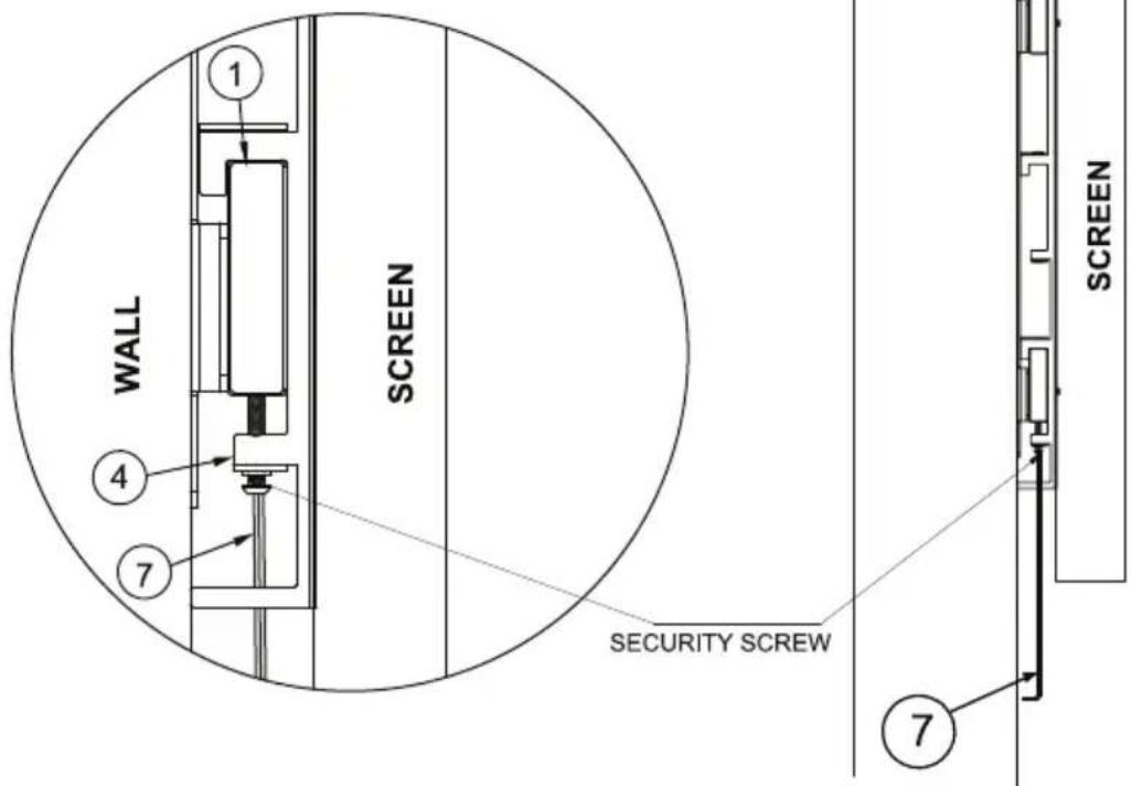 WALL SCREEN 1 4 7 SECURITY SCREW 7 SCREEN