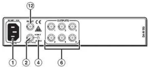 12 ELMID - 430 IN UT CE 1 2 3 4 5 6 OUTPUTS 1 2 3 4 5 04/49/80
