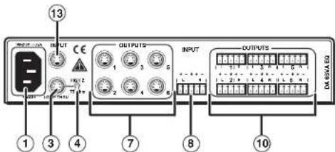 13 INPUT CE OUTPUTS INPUT OUTPUTS DA 0245.60 ① ③ ④ ⑦ ⑧ ⑩