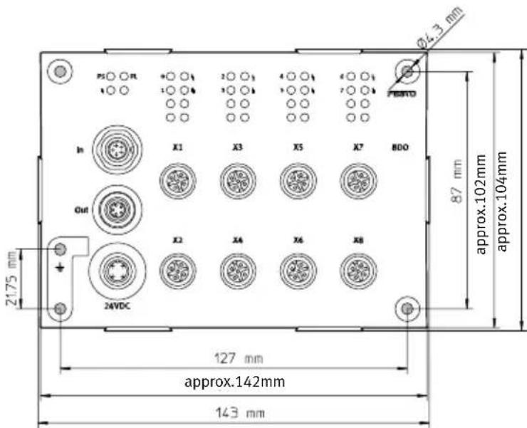 Ø4.3 mm 87 mm approx.102mm approx.104mm 2175 mm 127 mm approx.142mm 143 mm