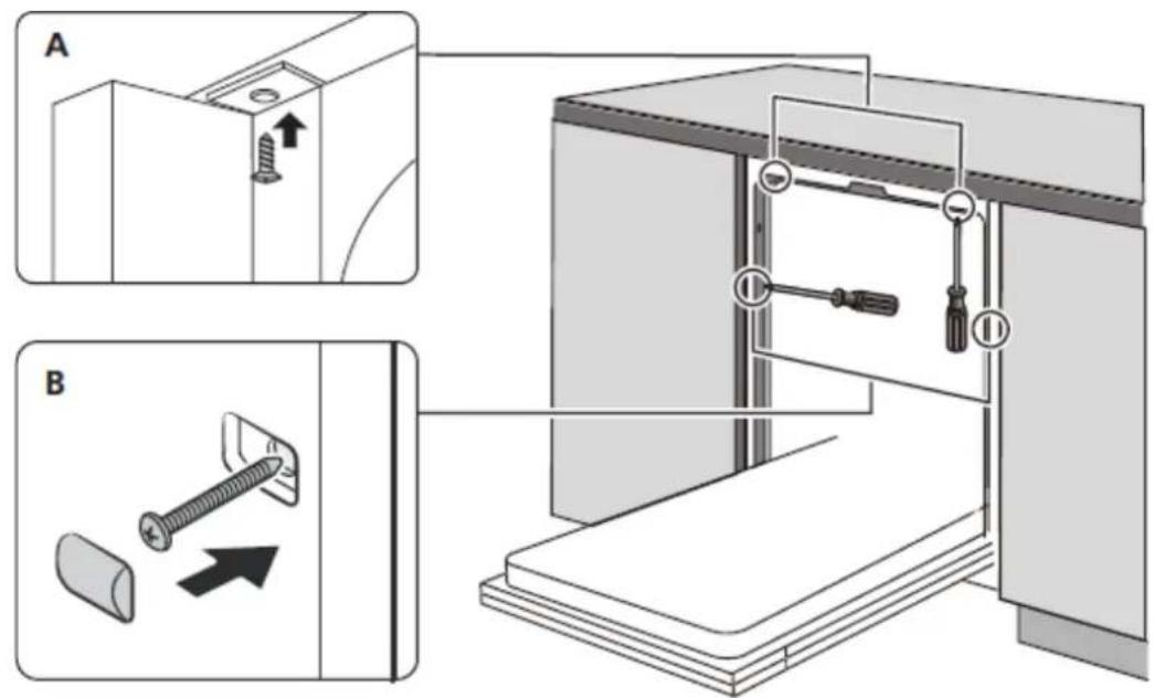 Master Kitchen MKDW FI607314 EHP D - Passo 3. Fasi di installazione della lavastoviglie - 1