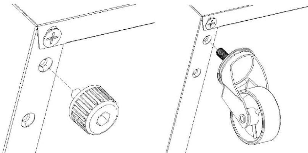 Summit SBC15NK - Installation of the Casters (optional) - 1