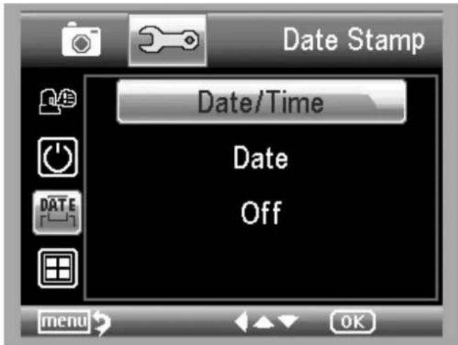 Date Stamp Date/Time Date Off
