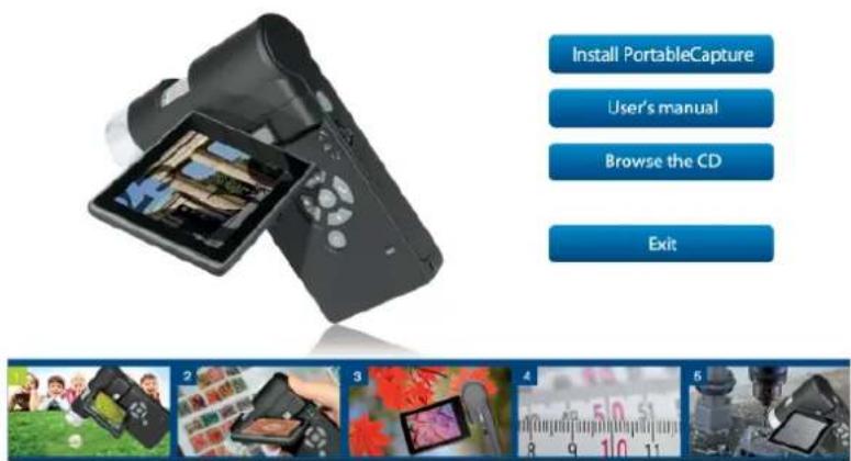 Install PortableCapture User's manual Browse the CD Exit