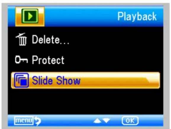 Playback Delete... Protect Slide Show