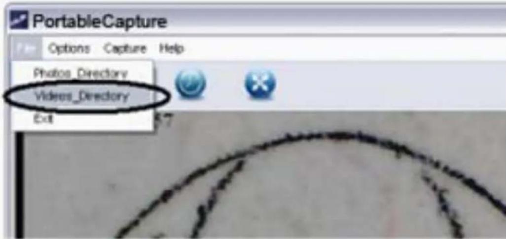 PortableCapture Options Capture Help Photos_Directory Videos_Directory Exit