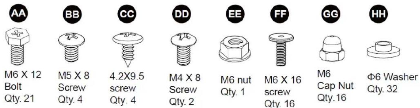 Jocel JAT014108 - HARDWARE CONTENTS - 1