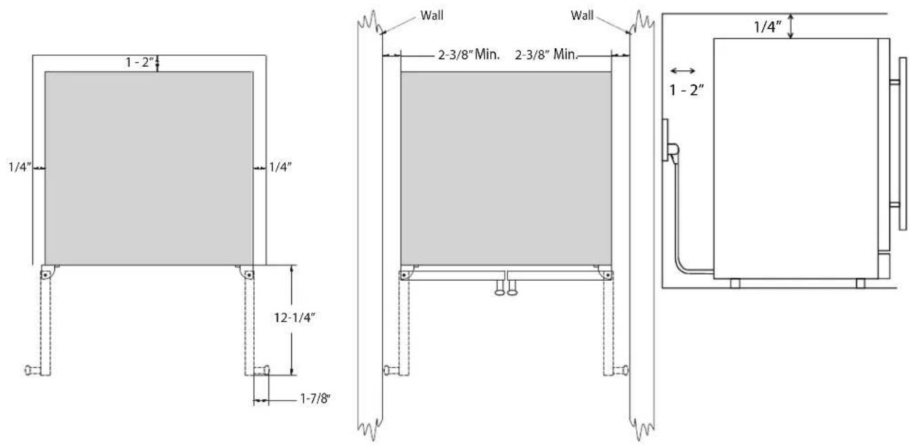 1-2" 1/4" 1/4" 12-1/4" 1-7/8" Wall 2-3/8" Min. 2-3/8" Min. Wall 1/4" 1-2"