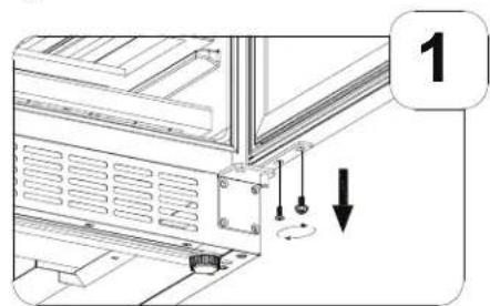 Technical diagram showing a mechanical assembly with labeled components and directional arrows indicating motion or movement.