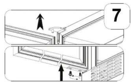 Technical diagram showing airflow or ventilation system with directional arrows and labeled component '7'