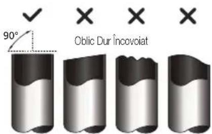 90° Oblic Dur încovoiat