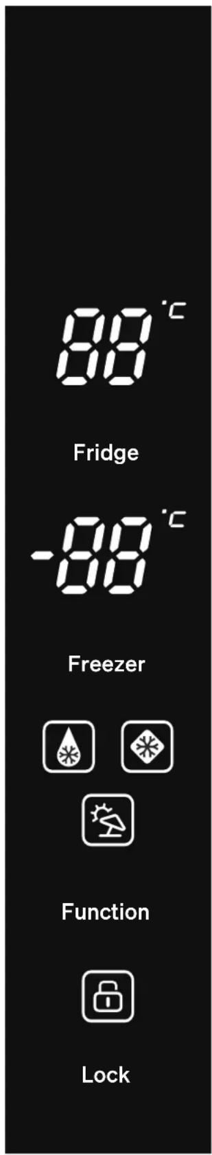 88°C Fridge -88°C Freezer Function Lock