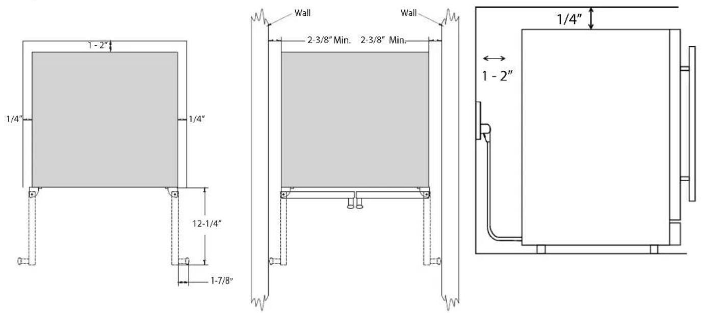 1-2" 1/4" 1/4" 12-1/4" 1-7/8" Wall 2-3/8" Min. 2-3/8" Min. Wall 1/4" 1-2"
