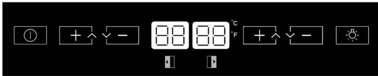 ① + ^ - 88 88 °C F + ^ -