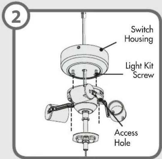 Switch Housing Light Kit Screw Access Hole