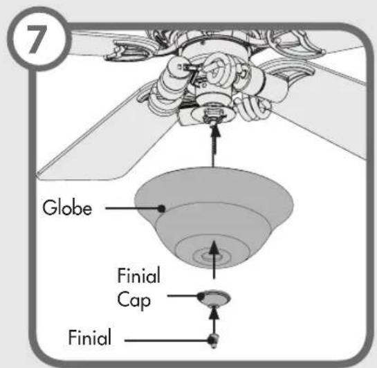 7 Globe Finial Cap Finial