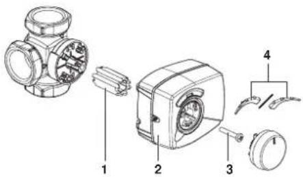 Technical diagram of a mechanical device with numbered parts for identification