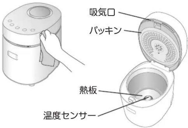 Yamazen KSF-L303 - 本体・熱板・温度センサー・パッキンのお手入れをする - 1