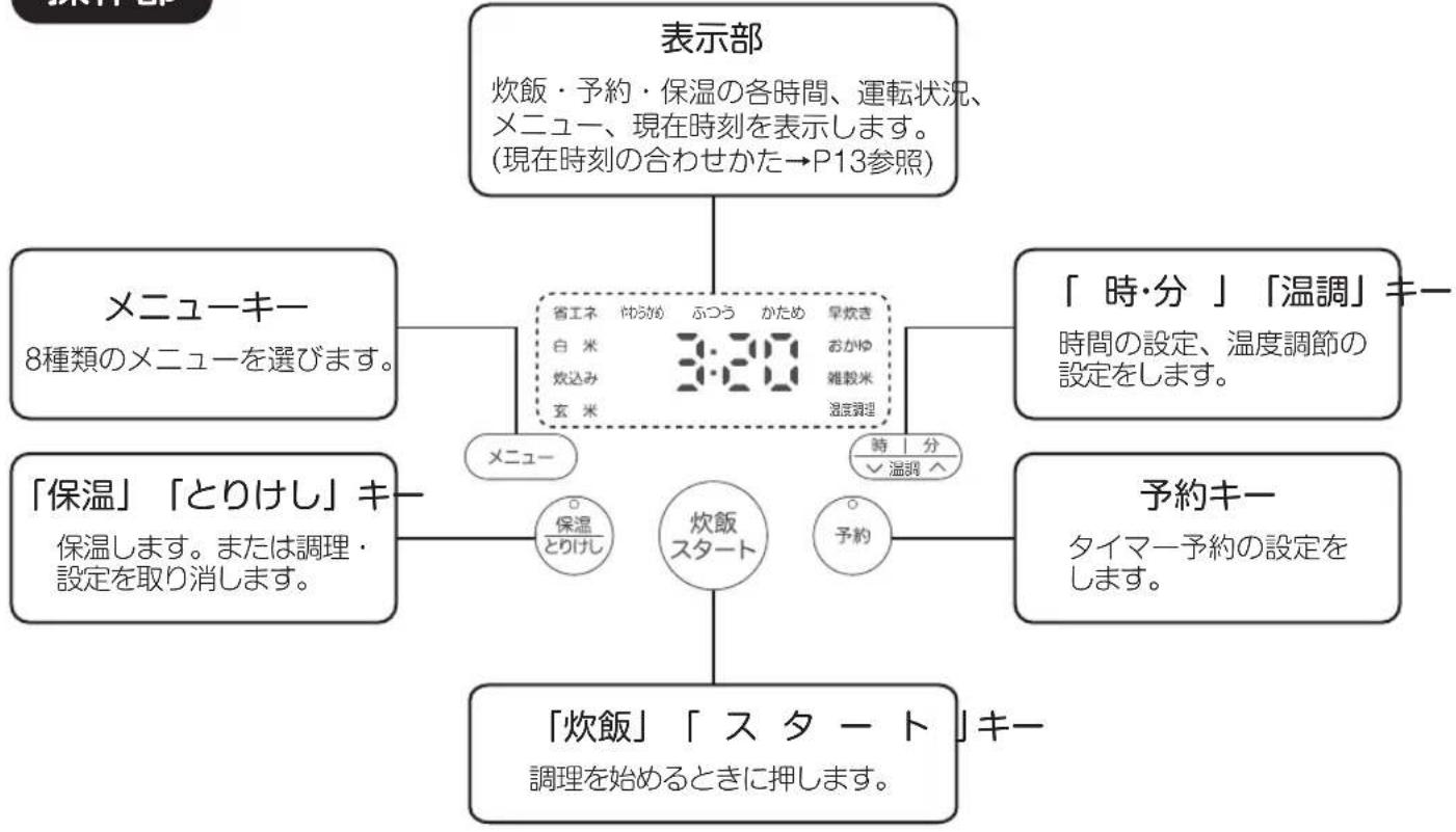 Yamazen YJN-E101 - 操作部 - 1