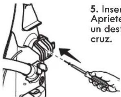 5. Insert Apriete un dest cruz.