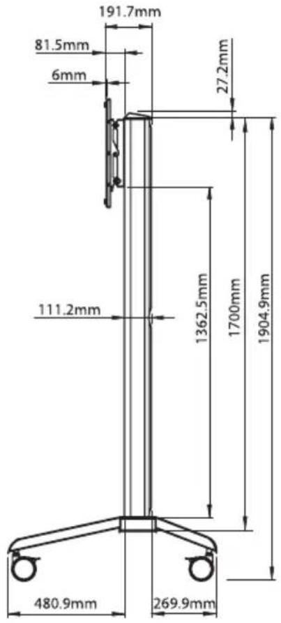 191.7mm 81.5mm 6mm 27.2mm 1362.5mm 1700mm 1904.9mm 111.2mm 480.9mm 269.9mm