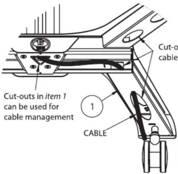 Cut-outs in item 1 can be used for cable management 1 CABLE Cut-o cable