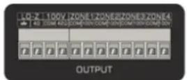Audibax Zone 360 BT - Conexiones de salida de altavoz (Conectores de bloque de terminales) - 1
