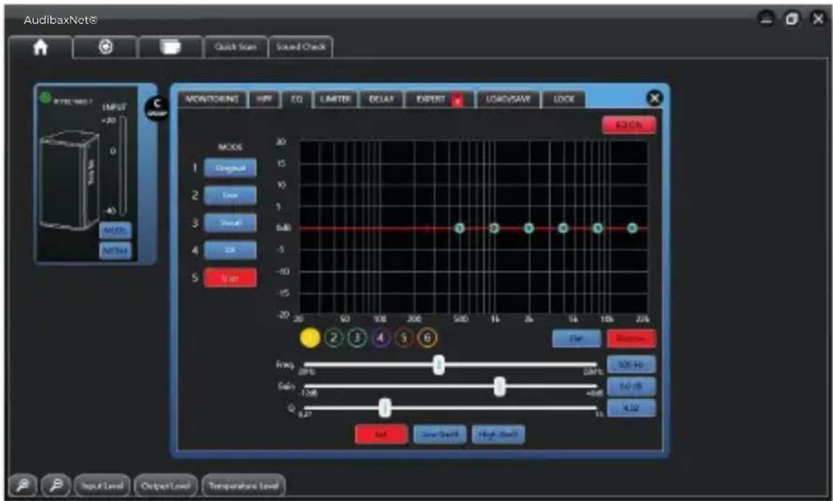 AudibaxNet® Quick Scan Sound Check MOMITORING OFF EQ LIMITER DELAY EXPERT LOGO/SAVE LOCK MODE 1 Dingout 2 Low 3 Temp 4 500 6 1k 7 2k 8 5k 9 10k 10 15k 15 20k 20 25k 25 30k 25 35k 25 40k 25 45k 25 50k 25 55k 25 60k 25 65k 25 70k 25 75k 25 80k 25 85k 25 90k 25 95k 25 100k 25 105k 25 110k 25 115k 25 120k 25 125k 25 130k 25 135k 25 140k 25 145k 25 150k 25 155k 25 160k 25 165k 25 170k 25 175k 25 180k 25 185k 25 190k 25 195k 25 200k 25 205k 25 210k 25 215k 25 220k 25 225k 25 230k 25 235k 25 240k 25 245k 25 250k 25 255k 25 260k 25 265k 25 270k 25 275k 25 280k 25 285k 25 290k 25 295k 25 300k 25 305k 25 310k 25 315k 25 320k 25 325k 25 330k 25 335k 25 340k 25 345k 25 350k 25 355k 25 360k 25 365k 25 370k 25 375k 25 380k 25 385k 25 390k 25 395k 25 400k 25 405k 25 410k 25 415k 25 420k 25 425k 25 430k 25 435k 25 440k 25 445k 25 450k 25 455k 25 460k 25 465k 25 470k 25 475k 25 480k 25 485k 25 490k 25 495k 25 500k 25.6VHz (8V) 3.8VHz (8V) -1.0VHz (-1.0V) -1.6VHz (-1.6V) -4.6VHz (-4.6V) -8.6VHz (-8.6V) -1.6VHz (-1.6V) -4.6VHz (-4.6V) -8.6VHz (-8.6V) -1.6VHz (-1.6V) -4.6VHz (-4.6V) -8.6VHz (-8.6V) -1.6VHz (-8.6V) -4.6VHz (-8.6V) -8.6VHz (-8.6V) -1.6VHz (-8.6V) -4.6VHz (-8.6V) -8.6VHz (-8.6V) -1.6VHz (-8.6V) -4.6VHz (-8.6V) -8.6VHz (-8.6V) -1.6VHz (-8.6V)