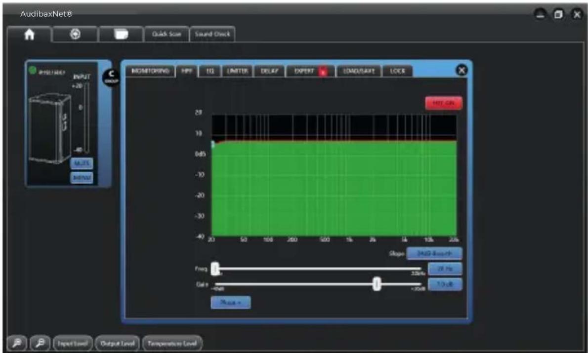 AudibaxNet® Quick Scan Sound Check MOMITORING HFF TT LUTTER DELAY EXPERT LOAD/SAT LOCK HOT CAN 29 10 -10 -20 -30 -40 50 60 70 80 90 100 110 120 130 140 150 160 170 180 190 200 210 220 230 240 250 260 270 280 290 300 310 320 330 340 350 360 370 380 390 400 410 420 430 440 450 460 470 480 490 500 510 520 530 540 550 560 570 580 590 600 610 620 630 640 650 660 670 680 690 700 710 720 730 740 750 760 770 780 790 800 810 820 830 840 850 860 870 880 890 900 910 920 930 940 950 960 970 980 990 1000 1.1 Hz 1.3 Hz 1.5 Hz 1.7 Hz 1.9 Hz 2.1 Hz 2.3 Hz 2.5 Hz 2.7 Hz 2.9 Hz 3.1 Hz 3.3 Hz 3.5 Hz 3.7 Hz 3.9 Hz 4.1 Hz 4.3 Hz 4.5 Hz 4.7 Hz 4.9 Hz 5.1 Hz 5.3 Hz 5.5 Hz 5.7 Hz 5.9 Hz 6.1 Hz 6.3 Hz 6.5 Hz 6.7 Hz 6.9 Hz 7.1 Hz 7.3 Hz 7.5 Hz 7.7 Hz 7.9 Hz 8.1 Hz 8.3 Hz 8.5 Hz 8.7 Hz 8.9 Hz 9.1 Hz 9.3 Hz 9.5 Hz 9.7 Hz 9.9 Hz 10.1 Hz 1.1 Hz 1.3 Hz 1.5 Hz 1.7 Hz 1.9 Hz 2.1 Hz 2.3 Hz 2.5 Hz 2.7 Hz 2.9 Hz 3.1 Hz 3.3 Hz 3.5 Hz 3.7 Hz 3.9 Hz 4.1 Hz 4.3 Hz 4.5 Hz 4.7 Hz 4.9 Hz