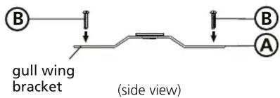 gull wing bracket (side view)