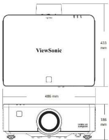 ViewSonic 433 mm 486 mm 186 mm