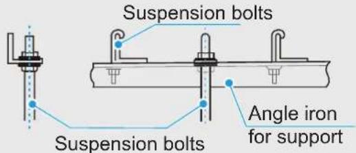 Suspension bolts Suspension bolts Angle iron for support