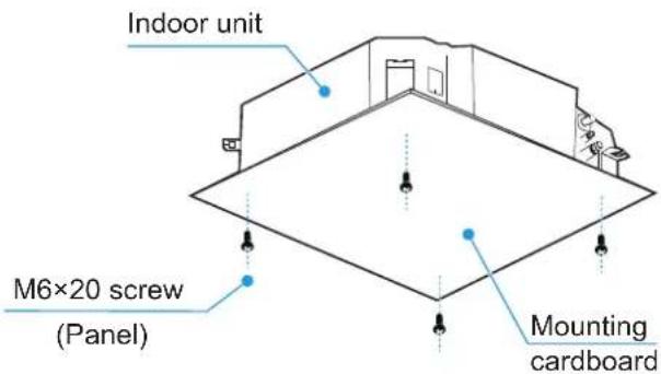 Indoor unit M6×20 screw (Panel) Mounting cardboard