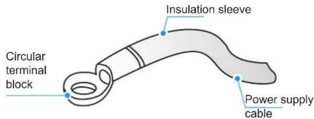 Insulation sleeve Circular terminal block Power supply cable
