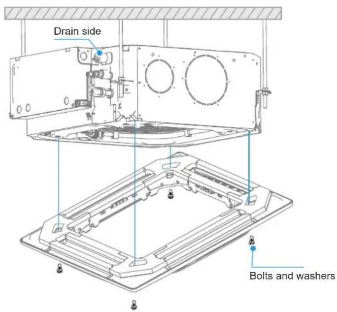 Drain side Bolts and washers