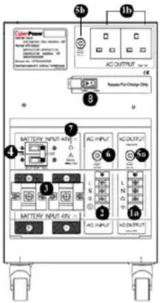 5b 1b AC OUTPUT Batter Power AC INPUT AC OUTPUT BATTERY INPUT 4kV AC INPUT AC OUTPUT BATTERY INPUT 4kV AC INPUT AC OUTPUT Reassort Put-Change Only 5a L N G 1a