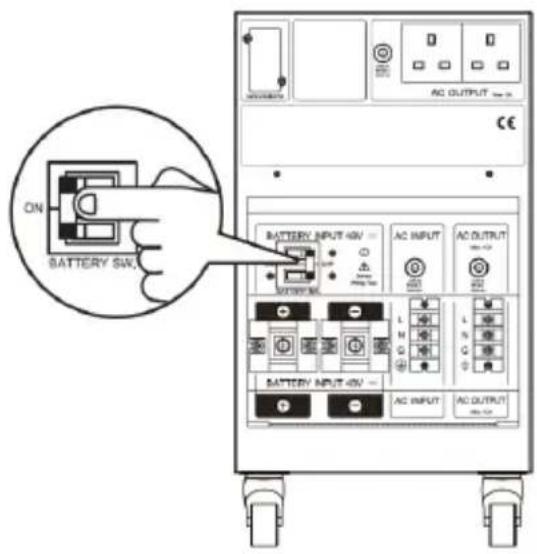 ON BATTERY SWITCH AC OUTPUT CE BATTERY INPUT 40V AC INPUT AC OUTPUT L M G L N Q BATTERY INPUT 40V AC INPUT AC OUTPUT