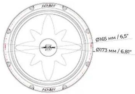 (a) 24" Ø165 MM / 6,5" Ø173 MM / 6,87"