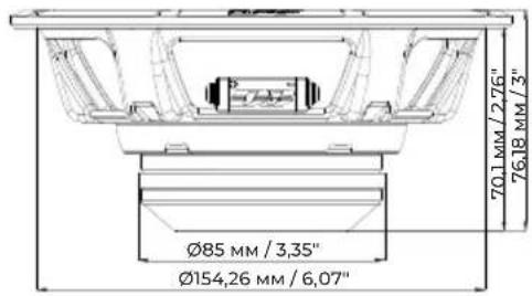 Ø85 MM / 3,35" Ø154,26 MM / 6,07" 70.1 MM / 2,76" 76.18 MM / 3"