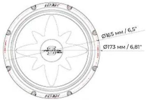 Ø165 MM / 6,5" Ø173 MM / 6,81"