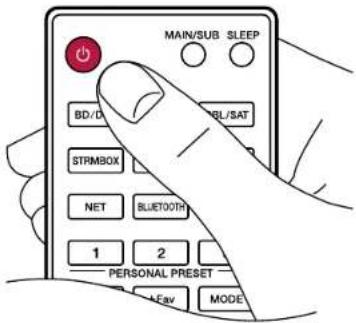 MAIN/SUB SLEEP BD/D BL/SAT STRIMBOX NET BLUETOOTH 1 2 PERSONAL PRESET Fav MODE