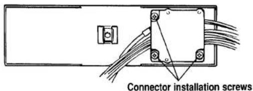 Connector installation screws